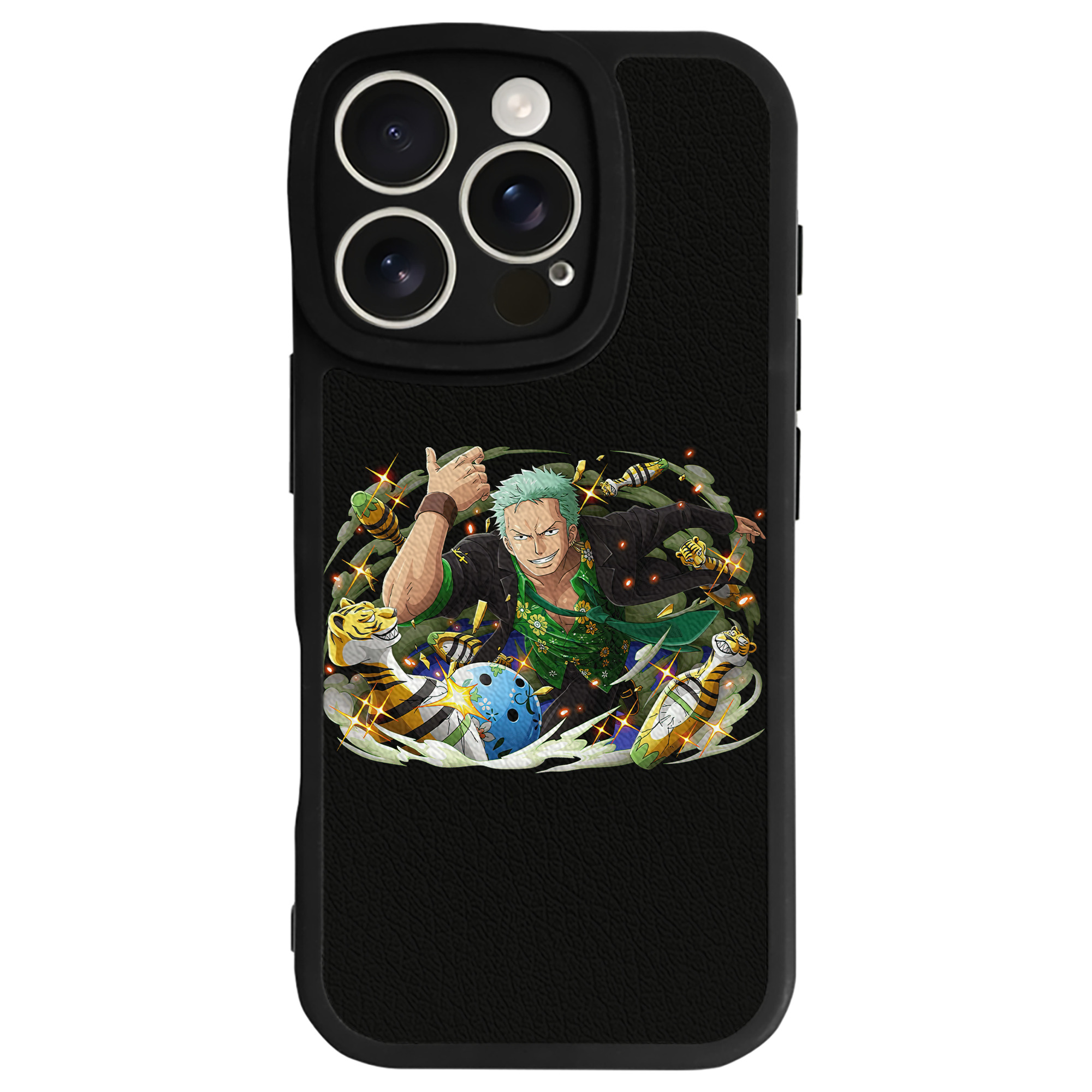 （画像用） ワンピース ロロノア・ゾロ ONE PIECE Roronoa Zoro 【iPhone 16シリーズ対応】シリコンスマホケース（レザー調） 材質：シリコン